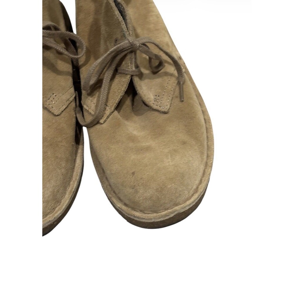 Clarks Originals Desert Boots Womens 8.5 Chukka Tan Leather Lace Up Round Toe - Picture 3 of 7